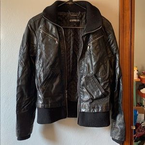 Black Faux Leather Jacket